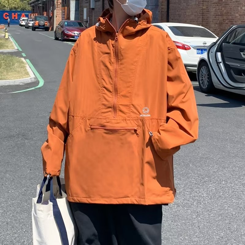 Giacca Charge, pullover funzionale con mezza cerniera, alla moda, primaverile e autunnale, da uomo di High Street americano, vestibilità ampia e funzionale_voghion.com