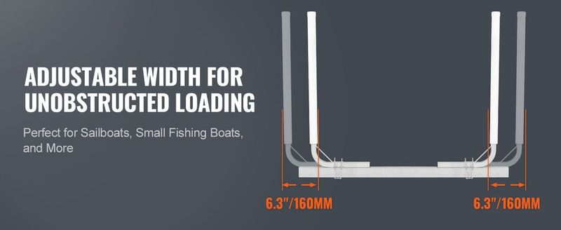 VEVOR Marine Trailer Guide Set, 48'' Flexibly Adjustable Poles, Pair Of Steel Supports With PVC Coating, Ideal For Ski, Fishing, And Sailboat Transport, 2024_voghion.com