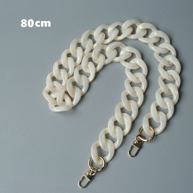 Vintage Gold Pulver Pailletten Acryl Harz Farbe-Block Handgemachte Abnehmbare Dicke Tasche Dekoration Kette_voghion.com