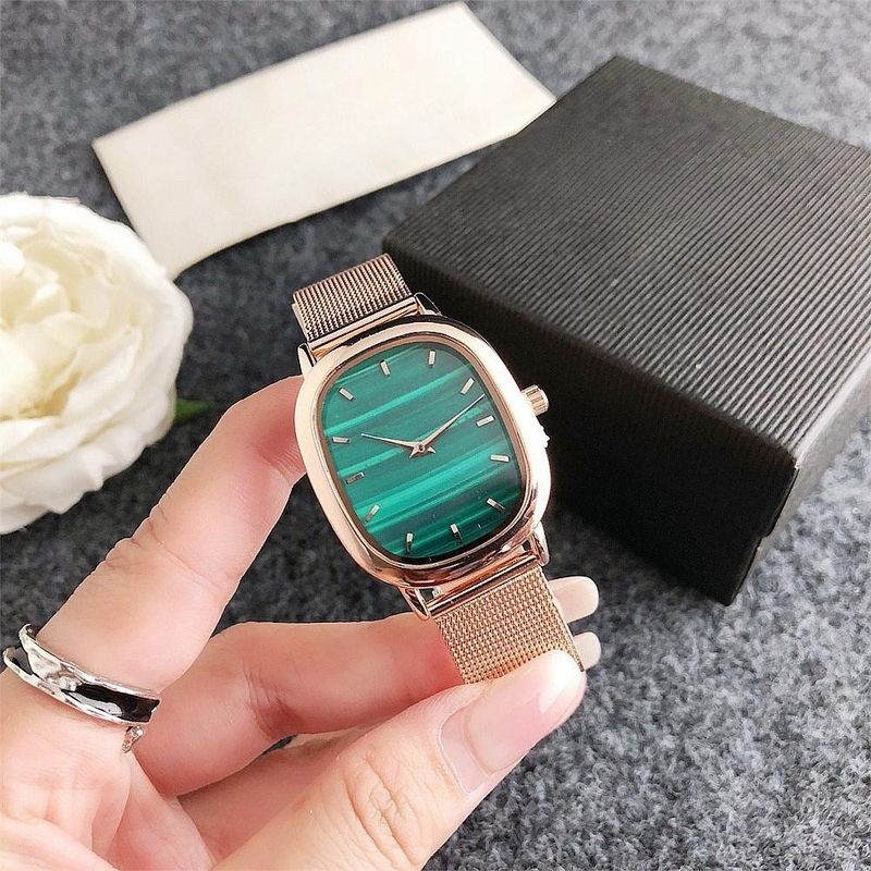 Orologio sportivo da donna elegante, multifunzionale, quadrato, con cinturino in pelle, semplice e alla moda, in madreperla, di lusso._voghion.com