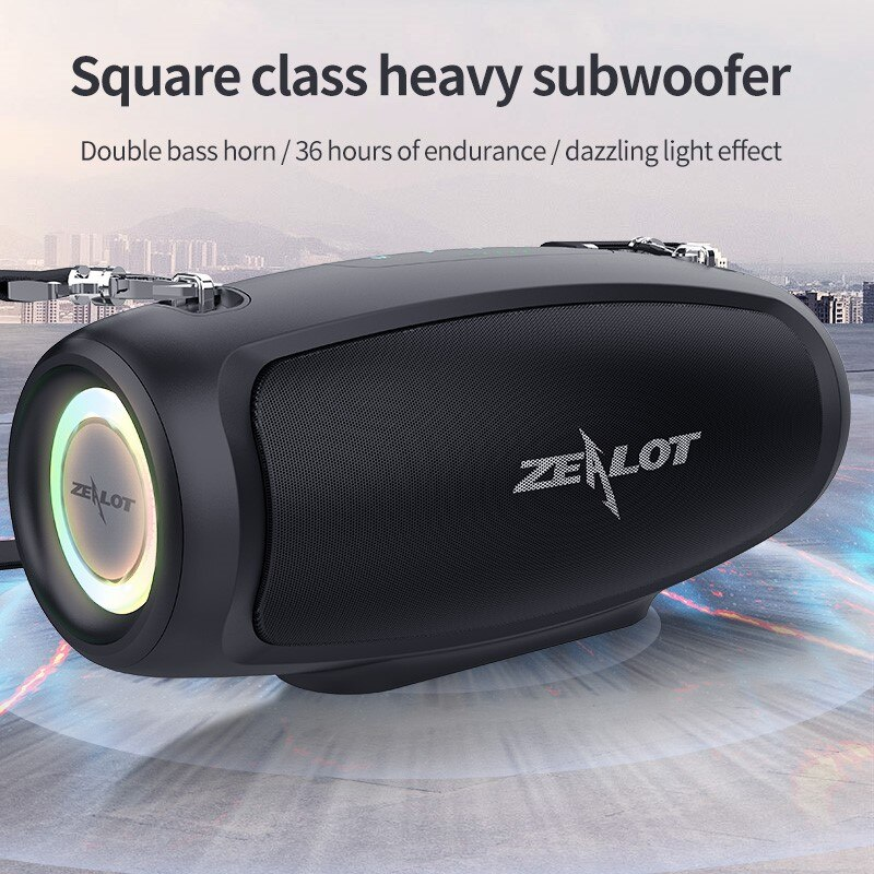 Zealot S37 głośniki Bluetooth 40W moc wyjściowa bezprzewodowy głośnik głęboki bas subwoofer stereo zewnętrzny wodoodporny odtwarzacz muzyczny_voghion.com