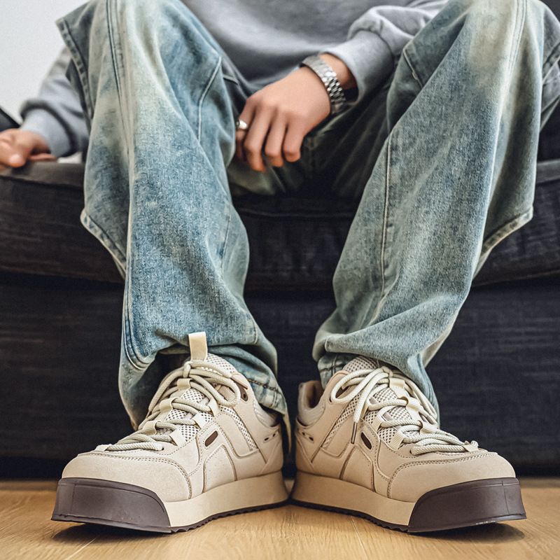 Baskets style Harajuku coréen Agan pour hommes, chaussures décontractées, grande taille, tendance, printemps et automne 2025_voghion.com