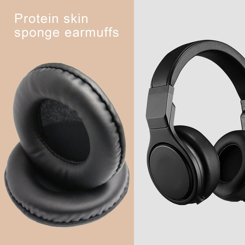 Hitech 1 par hörlurskudde Skyddande utbytbart protein konstläder Bullerisolering 50 mm-110 mm spelheadset_voghion.com