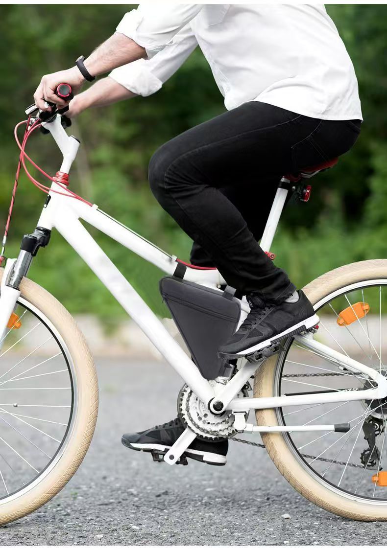 Torba rowerowa przednia trójkątna do jazdy na rowerze górskim, wisząca, zestaw akcesoriów_voghion.com