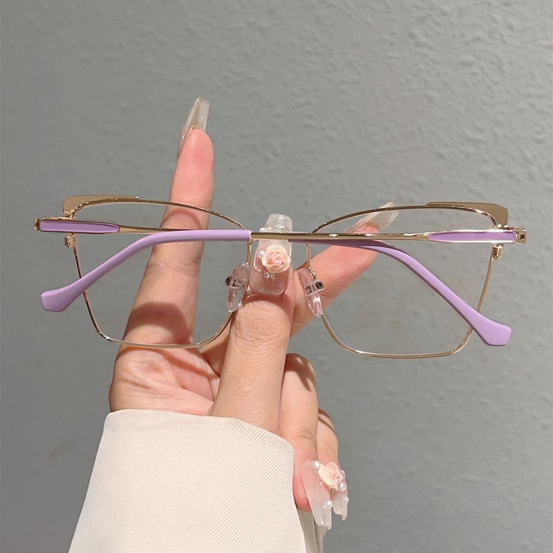 2024 Yeni Şık Lüks Mavi Işık Karşıtı Gözlükler Bahar Şakakları, Makyajsız İnceltici Etki, Takılabilir_voghion.com