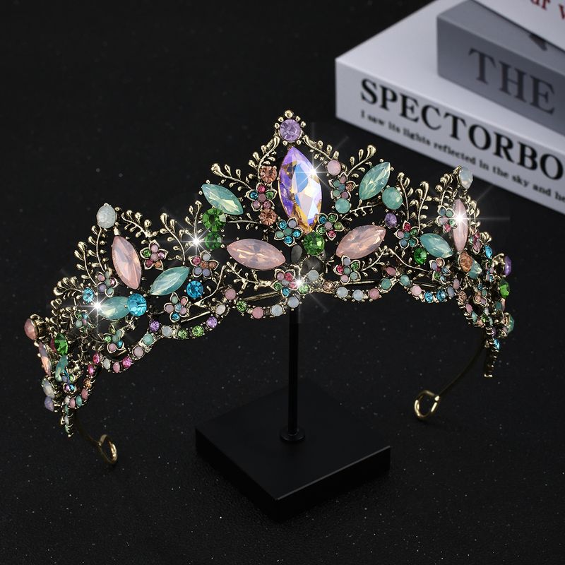 Neue High-End-Luxus Kristall Braut Kopfschmuck Legierung Krone Hochzeit Haar Zubehör Bankett Abend Haar Krone_voghion.com