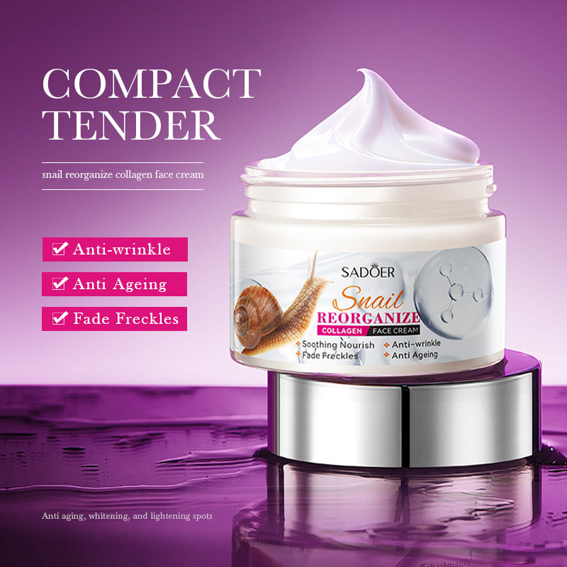 All English SADOER Snail Recombinant Collagen gezichtscrème hydrateert de huid_voghion.com
