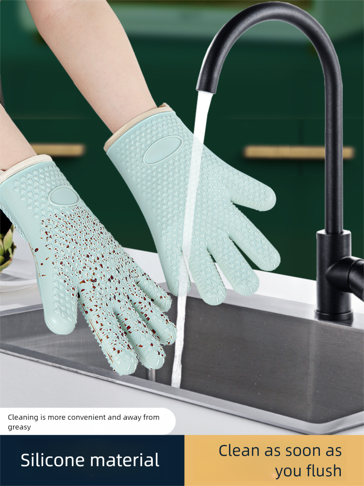 Luvas térmicas isoladas de silicone espessado, especiais para cozinha, resistentes a altas temperaturas, antiderrapantes e antiaquecimento para forno de micro-ondas_voghion.com