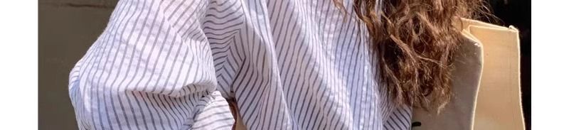 Chemise rayée rose française ample avec protection solaire pour fille, collection été 2025, haut à manches longues style décontracté, veste fine_voghion.com