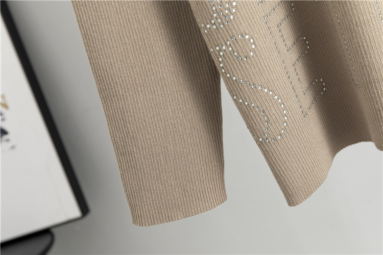 Sieviešu gludināts dimanta burtu ikdienas augšējais brīvs ērta dizaina bikškostīms_voghion.com