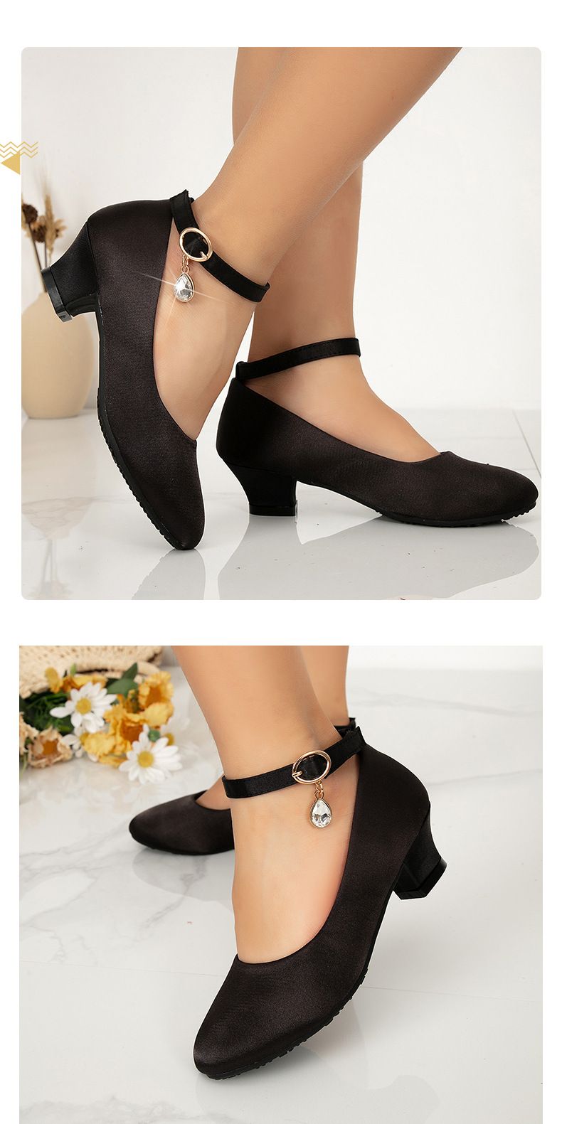 Mãe e crianças meninas salto alto 2024 primavera e outono nova menina comércio exterior sapatos únicos crianças sapatos de princesa sapatos simples para crianças_voghion.com