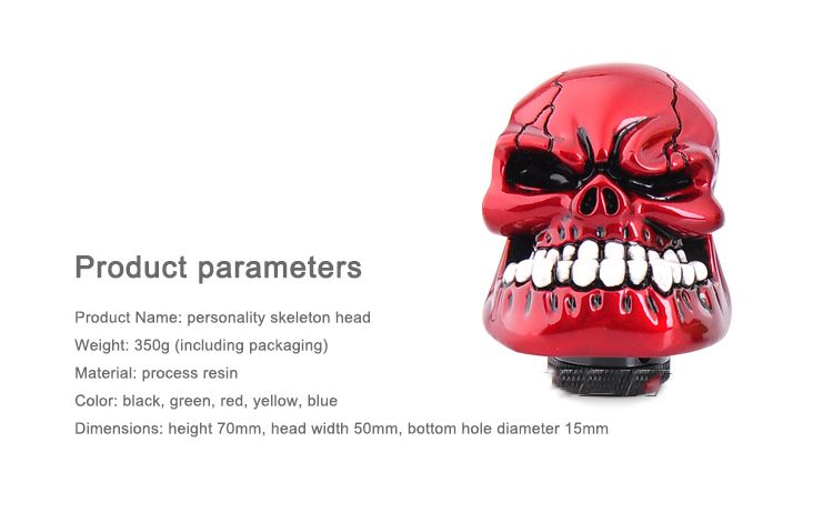 Auto umrüstung Allgemeine personalisierte automatische manuelle kreative schädel kleine zahn geist getriebe kopf schaltknauf_voghion.com