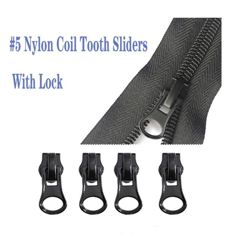 Nr. 5 metāla rāvējslēdzēja galviņas apģērbu remonta rāvējslēdzēja galviņas sveķu neilona rāvējslēdzēja piederumi_voghion.com