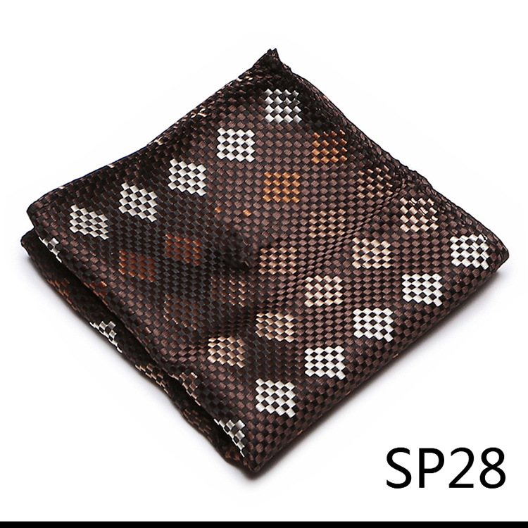 Heren Brits patroon effen kleur polyester zijden vierkante sjaal bruiloft pak zakdoek overhemd klaar op voorraad_voghion.com