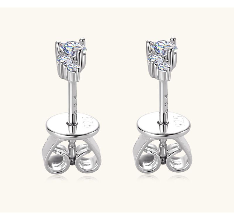 Fashion simple moissanite earrings female personality trendy cool style earrings S925 sterling silver non allergic jewelry_voghion.com