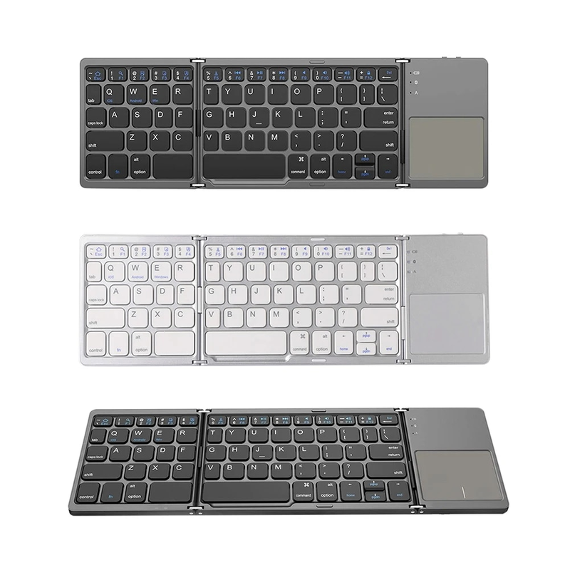Faltbare Mit Touchpad Drahtlose Tastatur Leichte Staubdicht Bluetooth-kompatibel für Universal Tablet_voghion.com