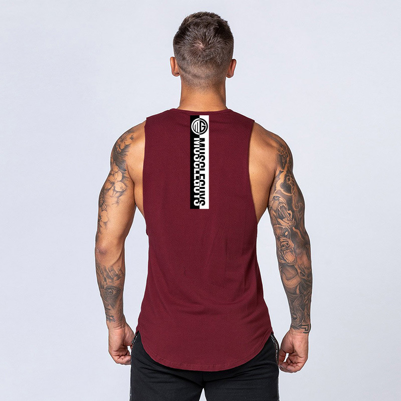 Sports Tank Top Men's High Elastic Slim Fit Fitness Clothes Basketball Running Training Sleeveless Sweat-absorbing_voghion.com