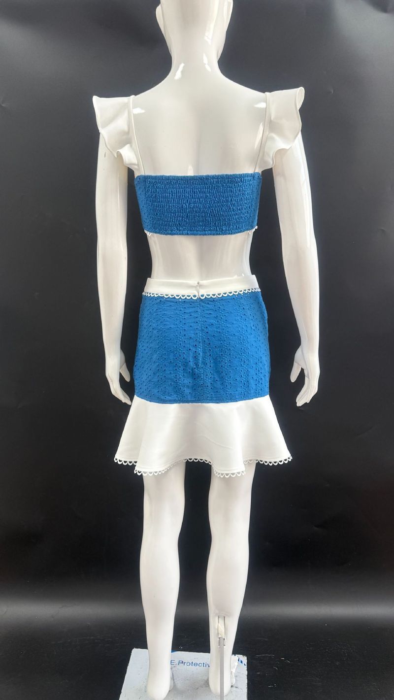 Women's Clothing Women's New Sleeveless INS Style Short Skirt Suit Holiday Style Slim Skirt Two Piece Suit_voghion.com