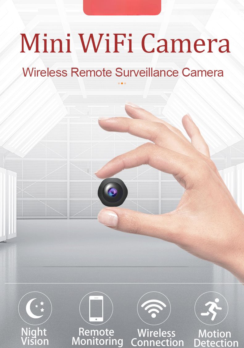 Minicâmera Wi-Fi 4K HD sem fio dispositivo doméstico inteligente câmera espião visão noturna invisível câmera detecção de movimento remoto_voghion.com