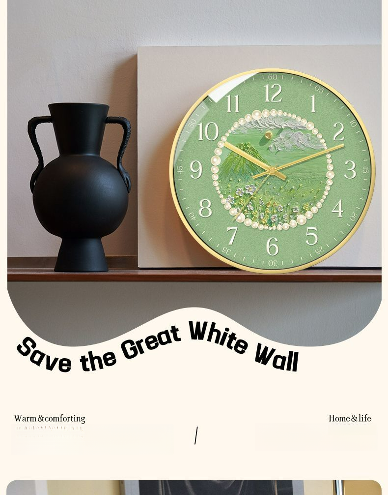 Orologio al quarzo creativo silenzioso da parete semplice per soggiorno, camera da letto, casa, moda, in stile francese_voghion.com