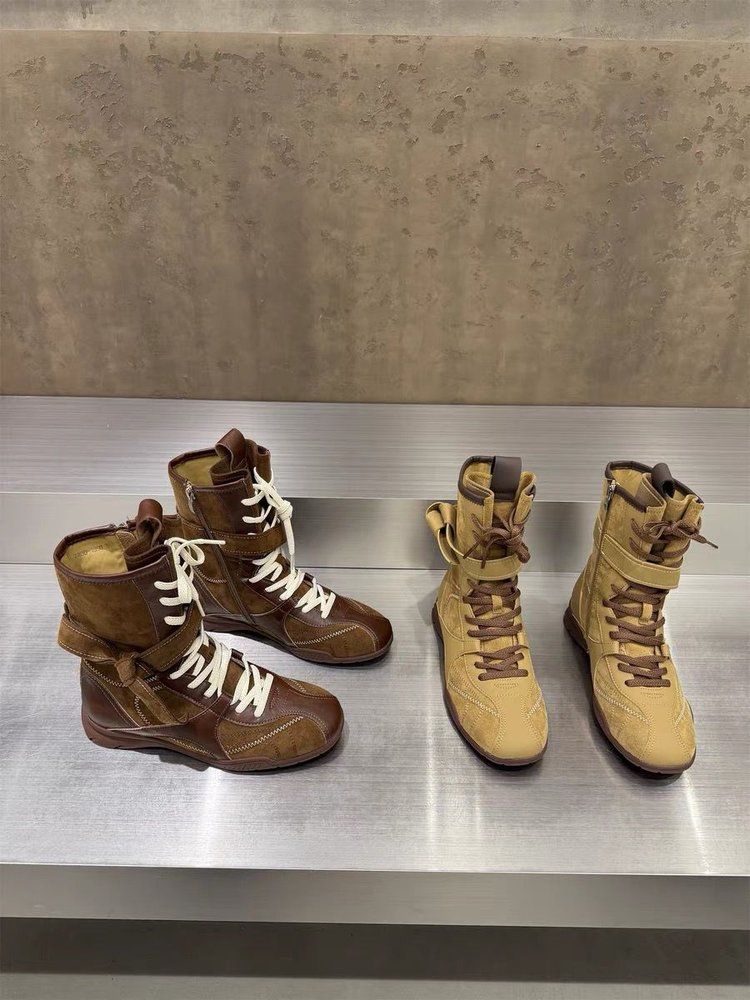 Stivali da boxe da donna super eleganti ~ Dexun Martin, stivali da boxe casual sportivi corti versatili, con punta tonda e polpaccio medio, per donna_voghion.com