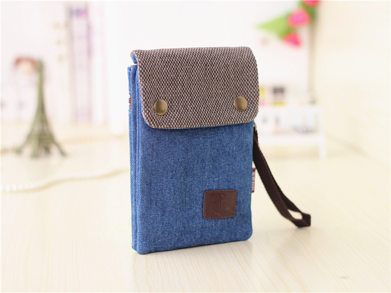 Denim Mobile Phone Bag Diagonal Cross Handbag Fashionable And Simple, Gender Neutral Small Bag For Men And Women, Change Mobile Phone Bag_voghion.com