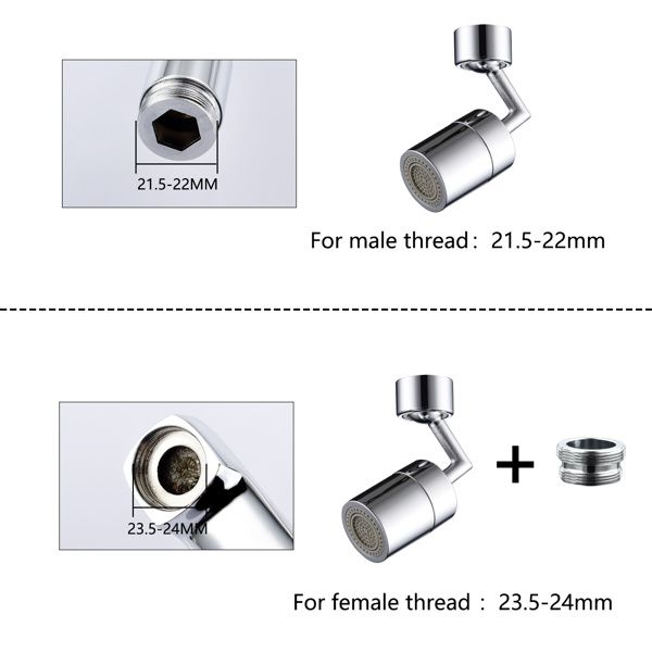 Brass Faucet Aerator M22 X M24 Sink Aerator for Tap Chrome_voghion.com