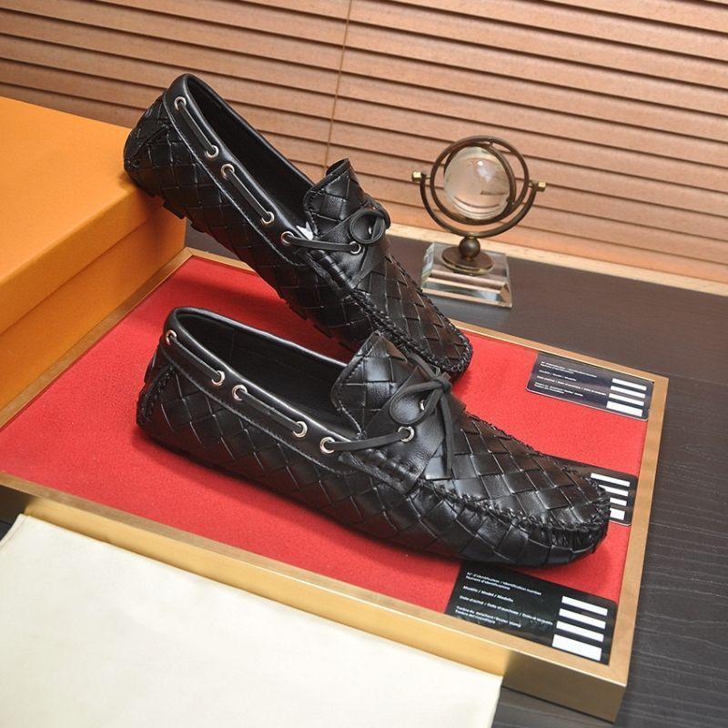 1:1 Markenqualität, Originalverpackung, importiertes Rindsleder, runde Zehenpartie, Loafer aus echtem Leder, Slipper zum Hineinschlüpfen, Fahrerschuhe_voghion.com