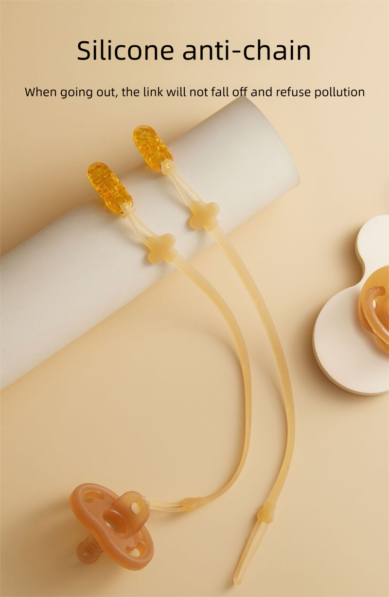 Ciuccio lenitivo per la dentizione del bambino lavabile in silicone alimentare anti-caduta_voghion.com