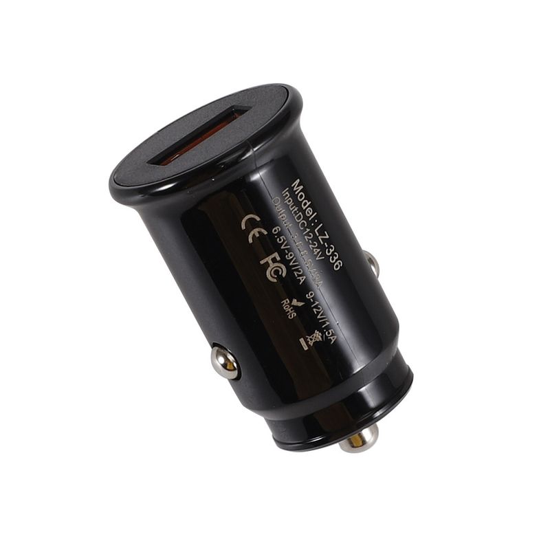 Muziekfestival QC3.0 USB-autolader Mini-enkele interface mobiele telefoonlader_voghion.com