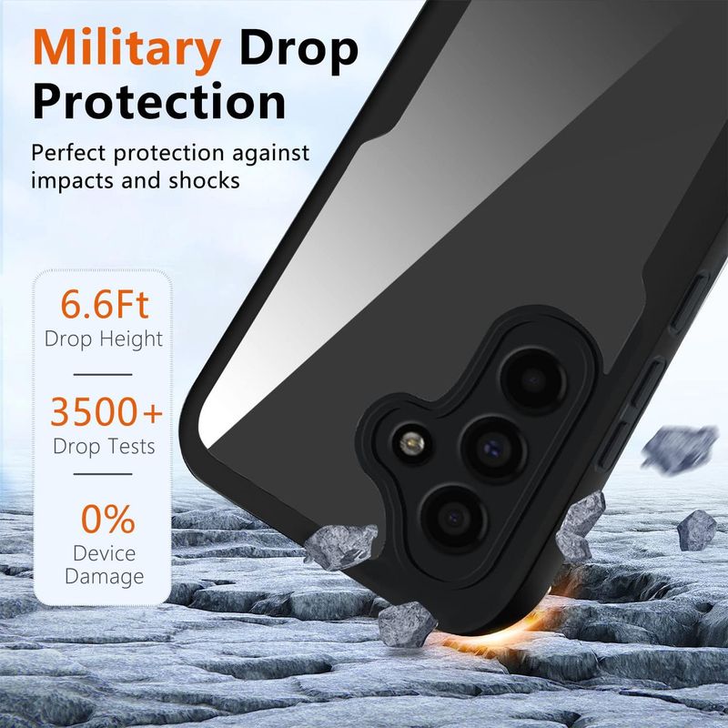 Capa para samsung galaxy a54 a34 a24 a14 a04s a15 5g a05s 360 graus proteção completa capa de silicone líquido_voghion.com