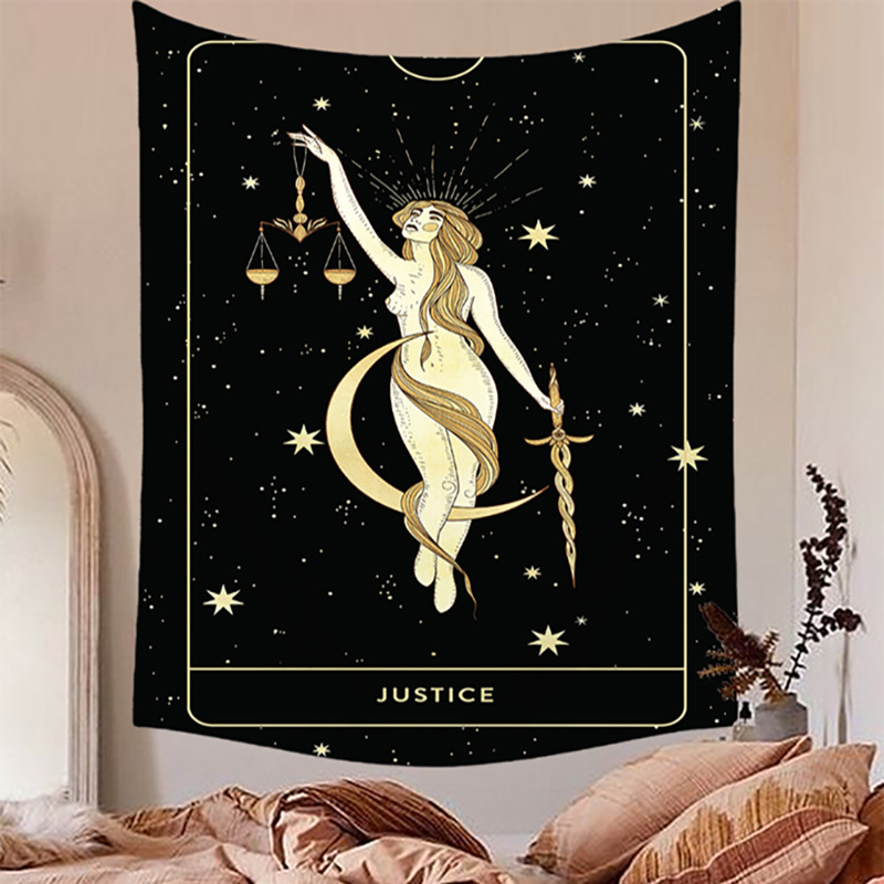 Moon Goddess Wall Cloth Hanging Cloth Nordic Network Red Background Decoration Room Tapestry Ancient Totem H_voghion.com