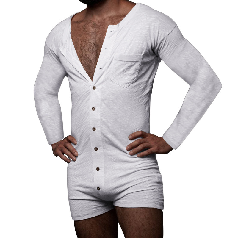 2022 Combinaison serrée de couleur unie transfrontalière nouvelle maison européenne et américaine vêtements de maison station indépendante vente chaude combinaison sexy à manches longues_voghion.com