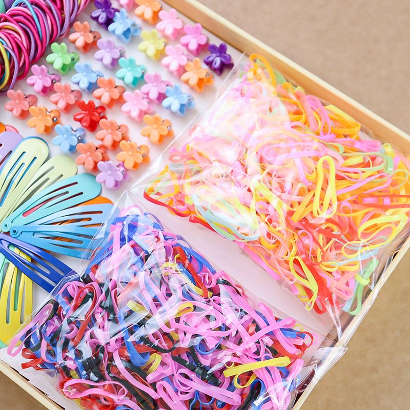 Accessoires pour enfants Épingle à cheveux Ensemble de combinaison d'épingles à cheveux Coffret cadeau Anneau pour cheveux de bébé Pince latérale pour fille_voghion.com