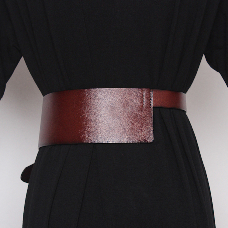 Ceinture de manteau pour femmes, large ceinture, accessoires décoratifs avec jupe et pull, ceinture de taille marron noir à la mode et polyvalente_voghion.com