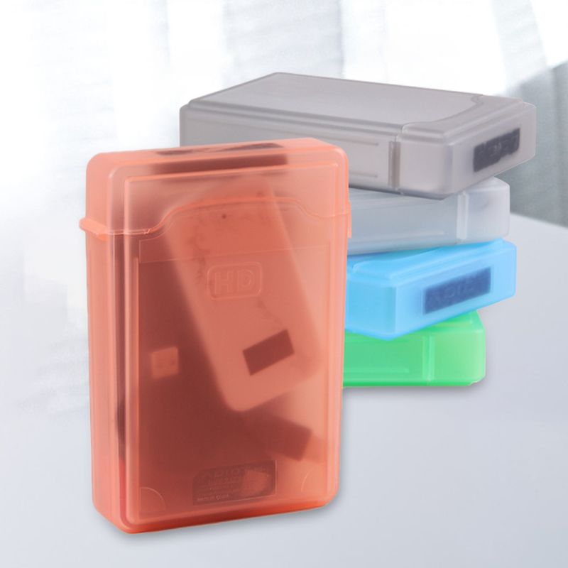 3,5 polegadas de plástico à prova de poeira IDE SATA HDD disco rígido caixa de armazenamento caixa capa_voghion.com