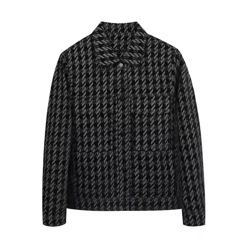Cappotto Xiaoxiangfeng da uomo di fascia alta primavera e autunno marchio di moda Rascal Shuai giacca a quadri scozzese allentata casual_voghion.com