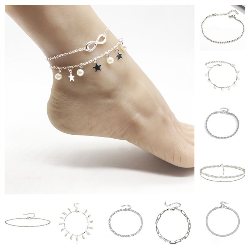 Accessories Bohemian Adjustable Summer Anklets Collection Multiple Fashion Alloy Beach Foot Jewelry_voghion.com