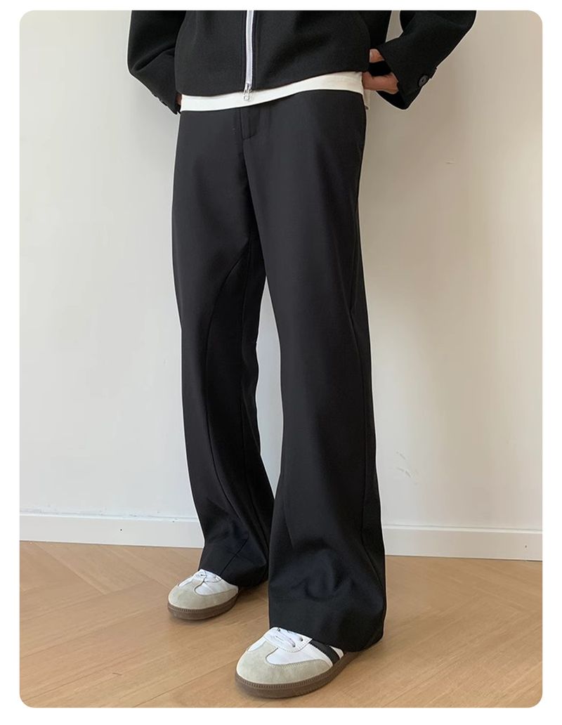 Deconstructed Tailored Trousers – Clean-Fit Micro Flare Pants With Seamless Stretch & Wrinkle Resistance_voghion.com