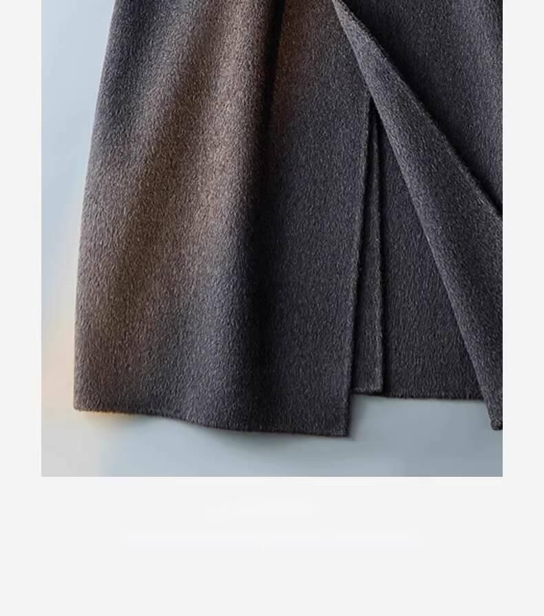 Men's Wool 2025 New Autumn High-End Simple Korean Style Mid-Length Trench Coat Double-Sided Woolen Jacket Trendy_voghion.com