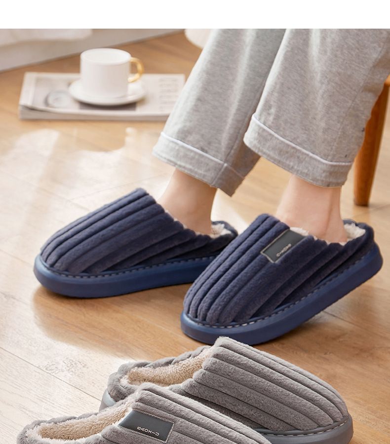 Plus con sensazione di merda da uomo fondo spesso casa antiscivolo autunno e inverno taglie forti extra large termico peluche_voghion.com
