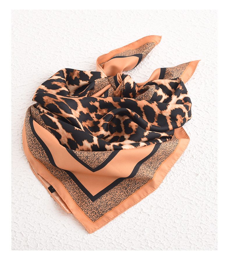 Nuove sciarpe con stampa leopardata personalizzate in seta simulata da 70 quadrati, versione coreana, sciarpe stampate fronte-retro_voghion.com