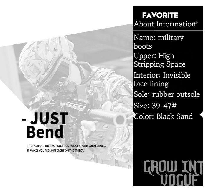 Plus-size Tactical Boots Combat Boots Waterproof Breathable Field Boots_voghion.com