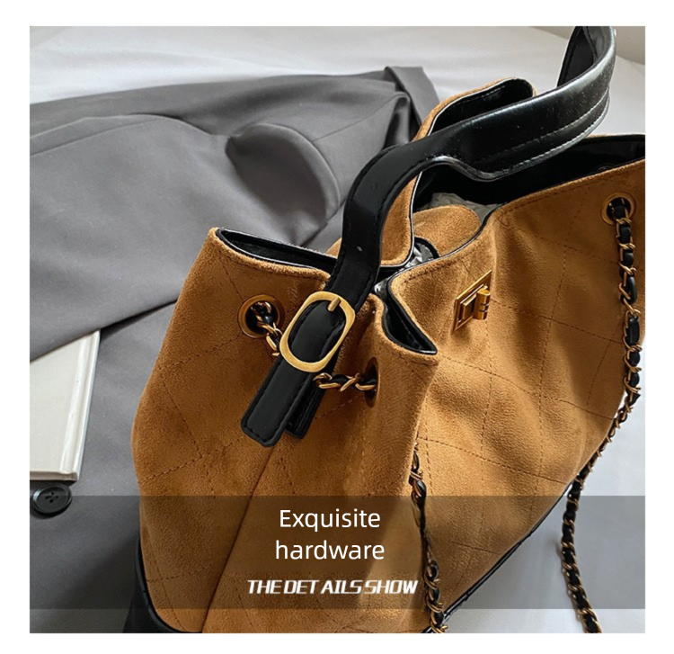 Borsa a tracolla singola trapuntata per donna, modello nuovo 2025 alla moda e semplice, borsa a tracolla minimalista di grande capacità_voghion.com