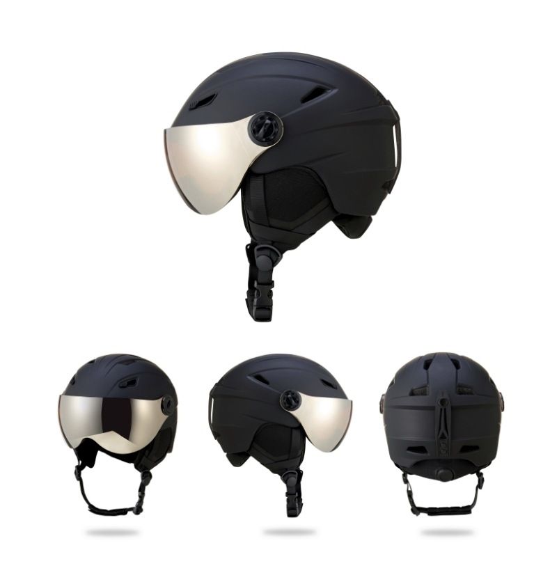New Integrated With Ski Goggles Warm Snow Adult Outdoor Sports Safety Helmet_voghion.com
