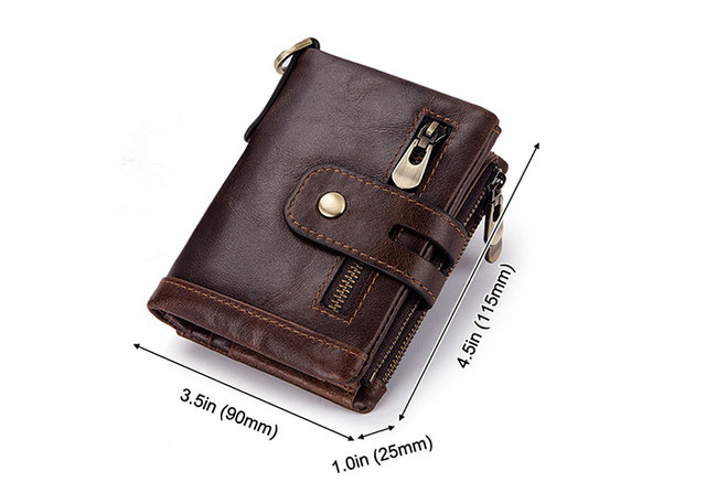 Luxus Design Bifold rövid pénztárcák férfi Hasp Vintage erszényes érme tasak többfunkciós kártyatartó zseb valódi bőr férfi pénztárca RFID_voghion.com