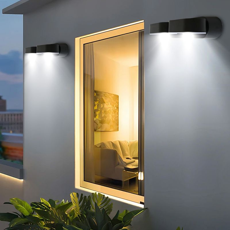 10W Solar Wall Light, White LED Outdoor Sconce For Garden & Villa – Adjustable Brightness, ABS Housing Dusk-to-Dawn Sensor_voghion.com