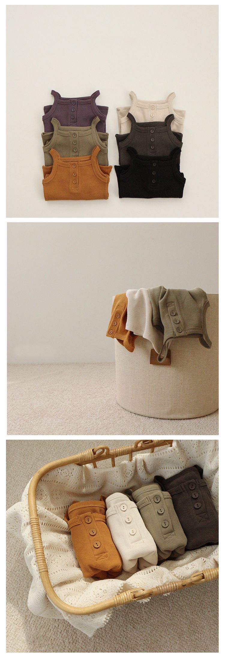 Pijamas de estilo coreano para niños, chaleco para bebé, pantalones cortos para el hogar, ropa informal de punto para niñas_voghion.com