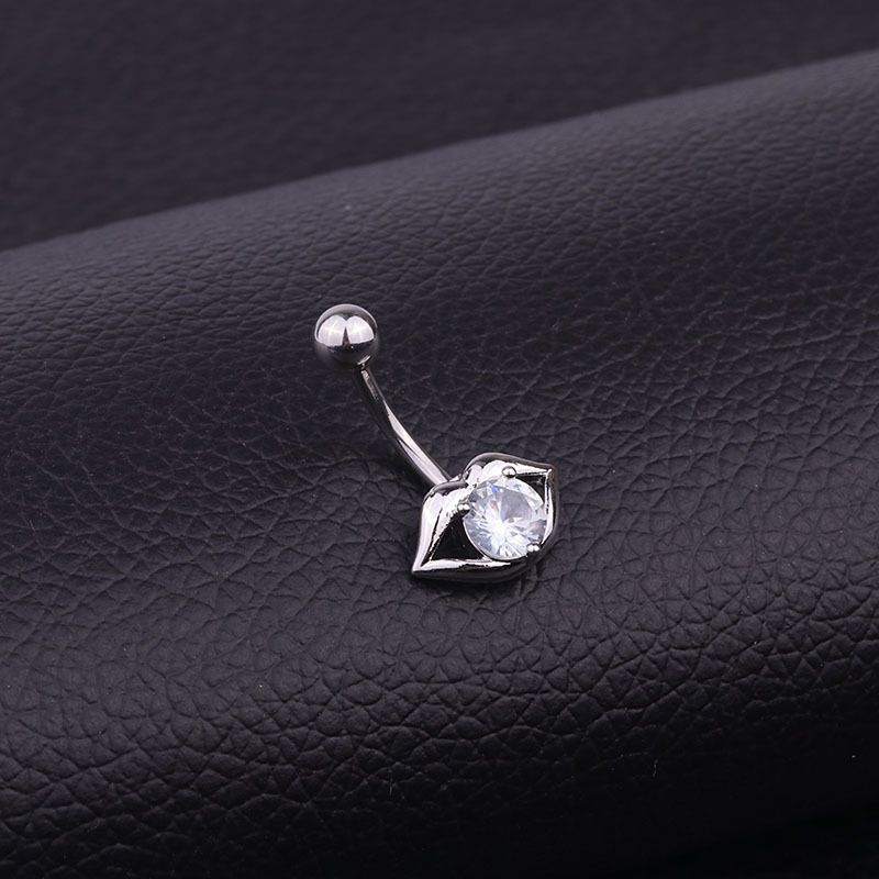Gioielli e accessori piercing popolare gioielli in acciaio inossidabile intarsiato zircone sexy labbro ombelico chiodo anello ombelico_voghion.com