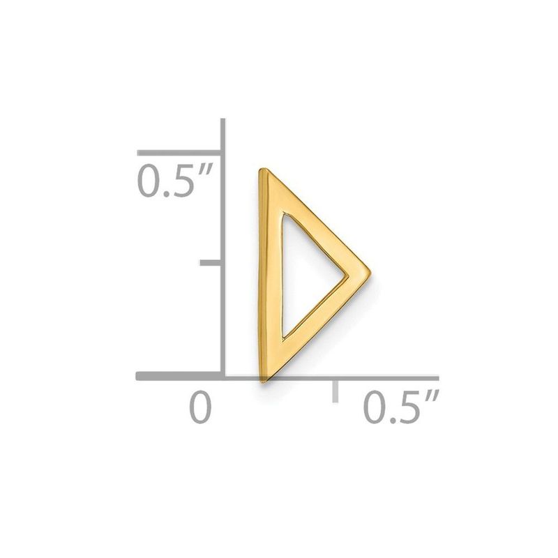 14k Polished Triangle Chain Slide_voghion.com